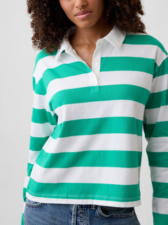 Relaxed Rugby Polo Shirt - Deluxe green