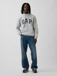 Adult VintageSoft Arch Logo Hoodie - Light heather grey