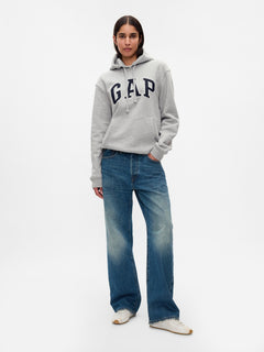 Adult VintageSoft Arch Logo Hoodie - Light heather grey