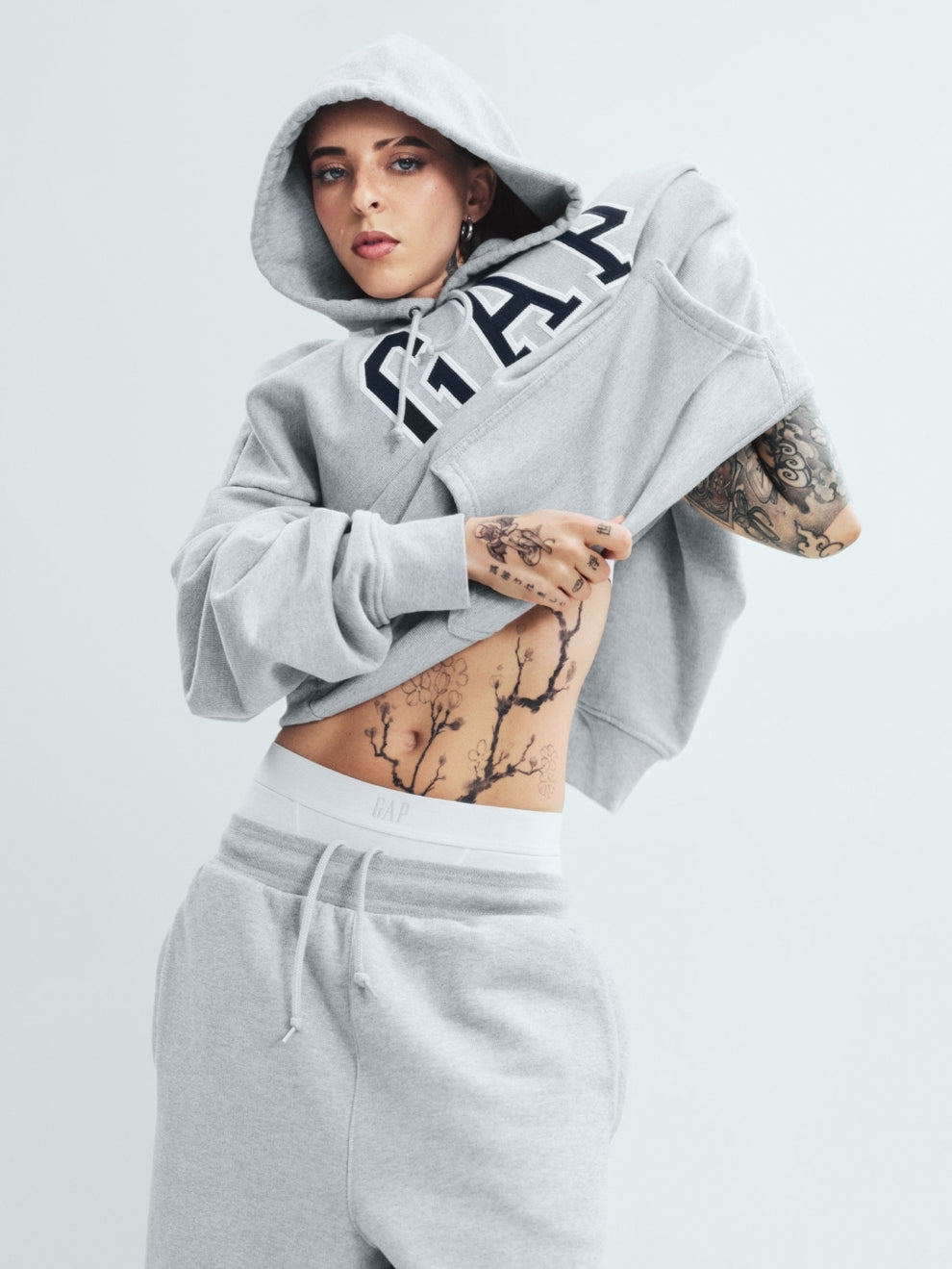 Adult VintageSoft Arch Logo Hoodie - Light heather grey