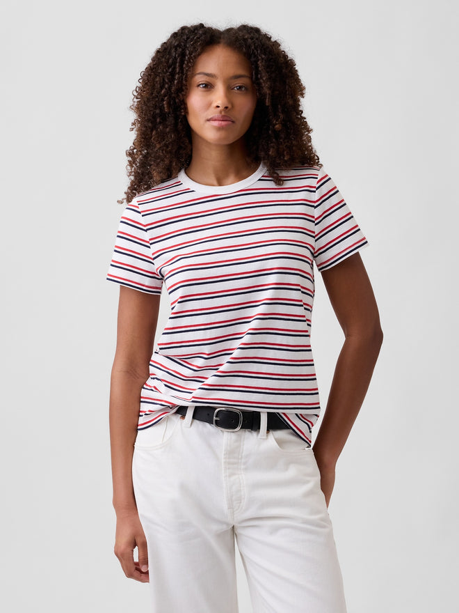 Favorite Stripe Crewneck T-Shirt - Rainbow stripe