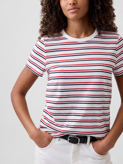 Favorite Stripe Crewneck T-Shirt - Rainbow stripe