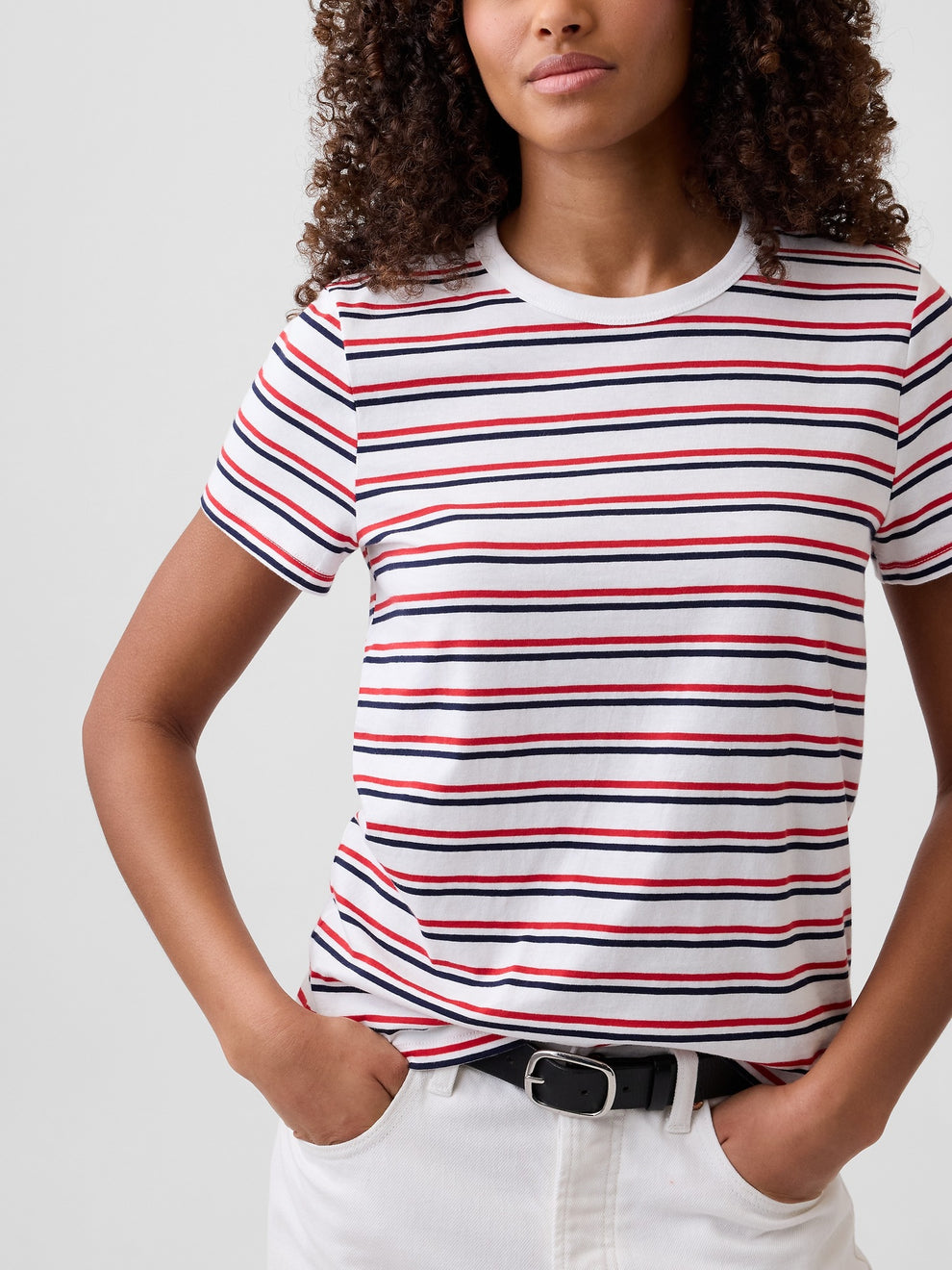 Favorite Stripe Crewneck T-Shirt - Rainbow stripe