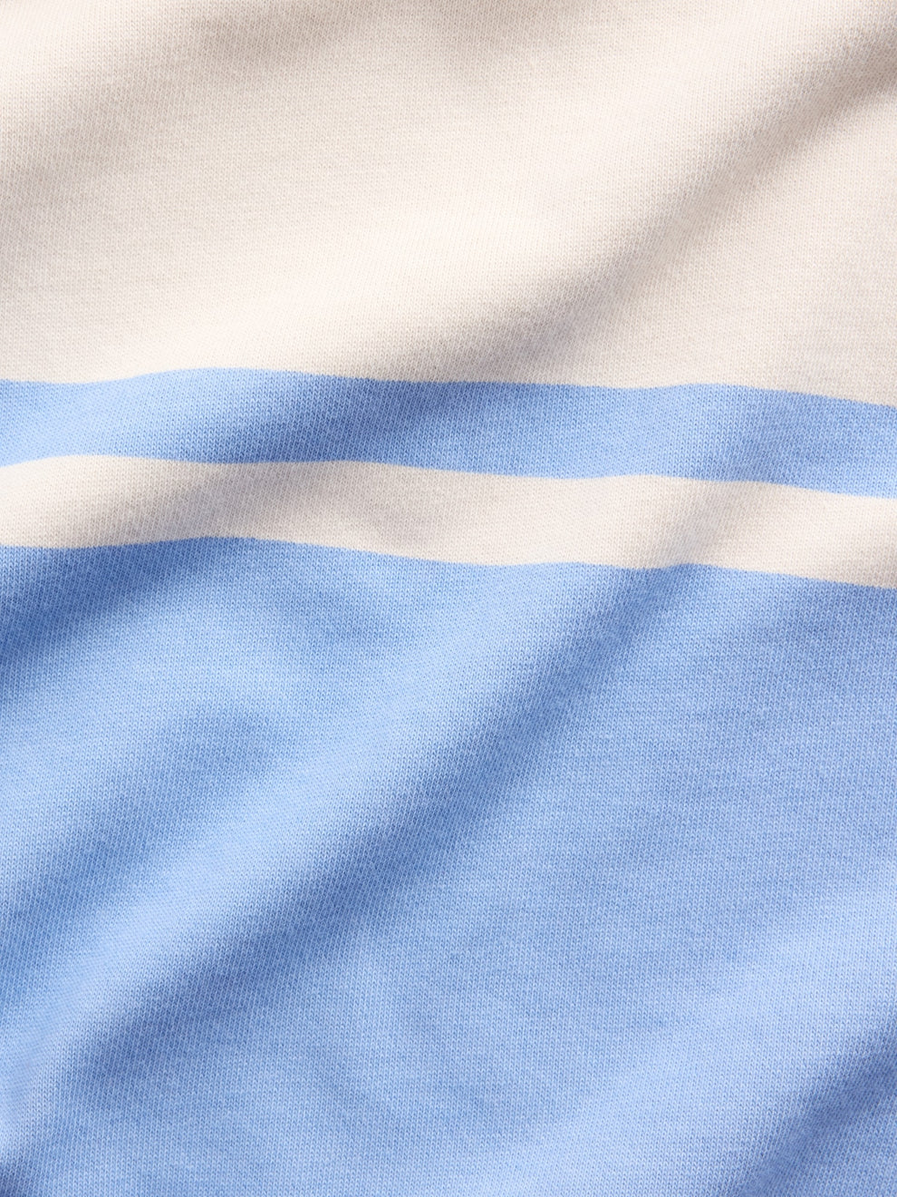VintageSoft Terry Oversized Polo Sweatshirt - Blue stripe