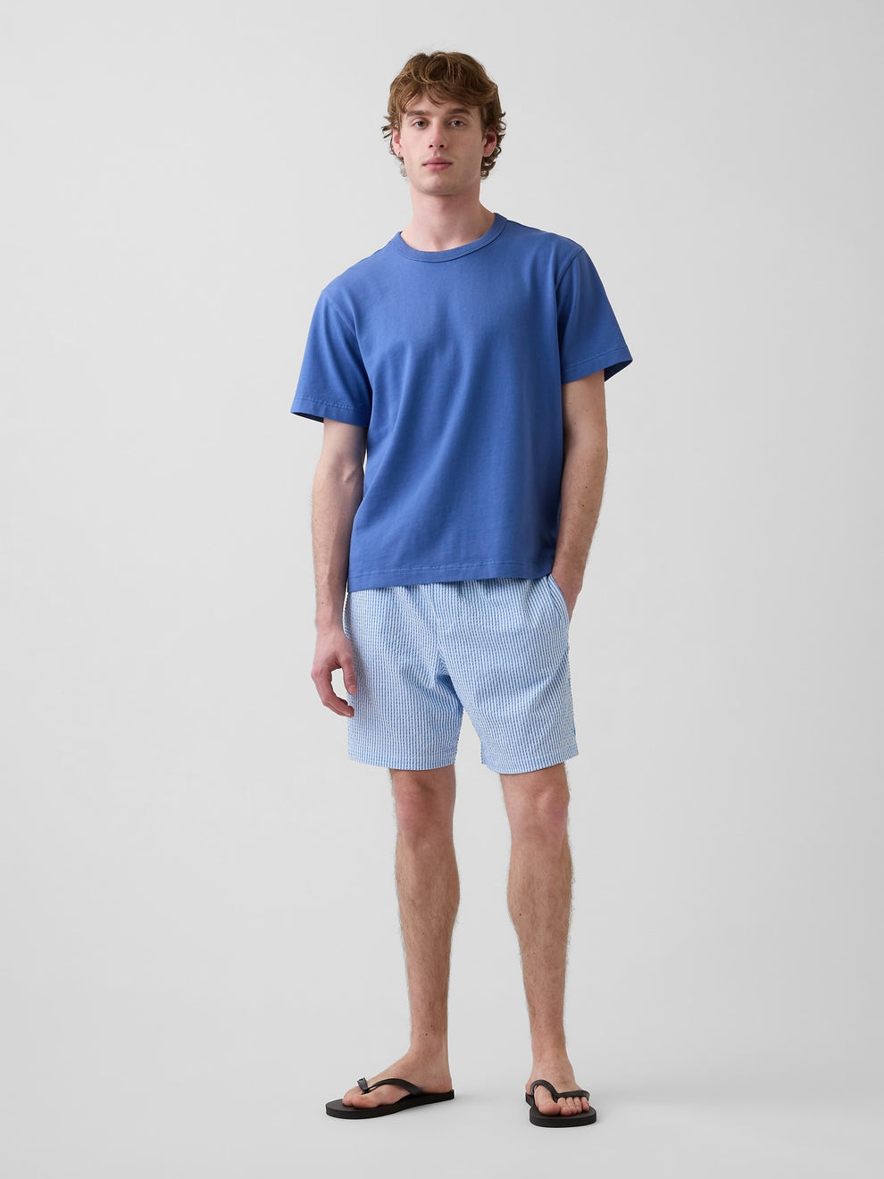 6" Swim Trunks - BLUE STRIPE