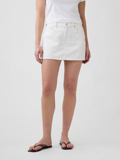 Denim Mini Skort - New off white