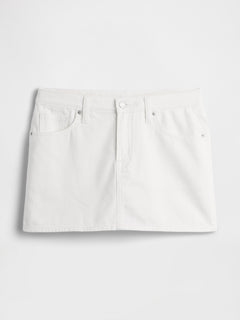 Denim Mini Skort - New off white