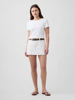 Denim Mini Skort - New off white