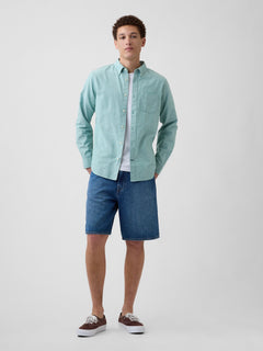 Oxford Shirt in Standard Fit - New algae green