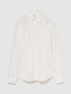 Linen-Blend Shirt in Standard Fit - new off white