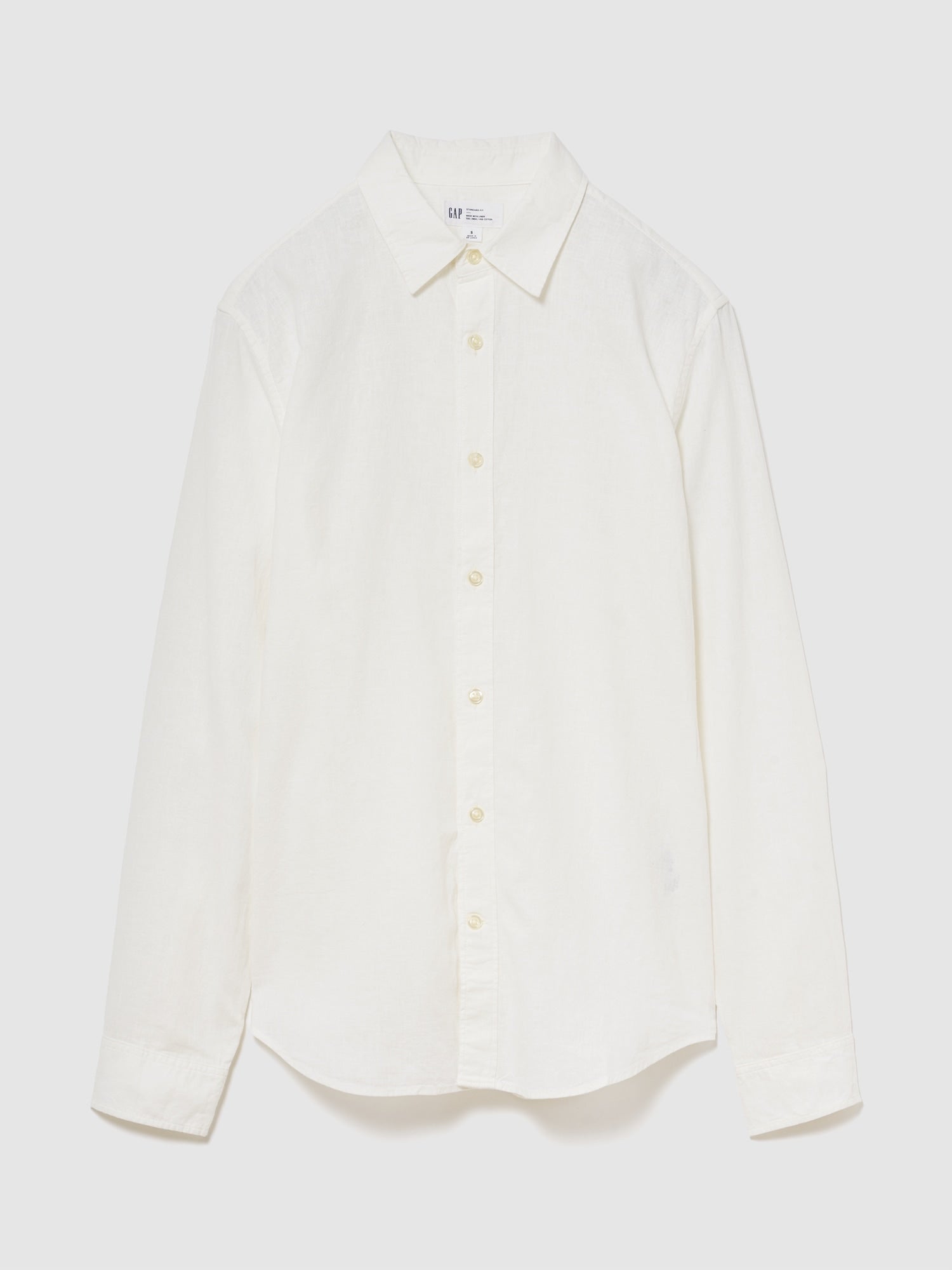 Linen-Blend Shirt in Standard Fit - new off white