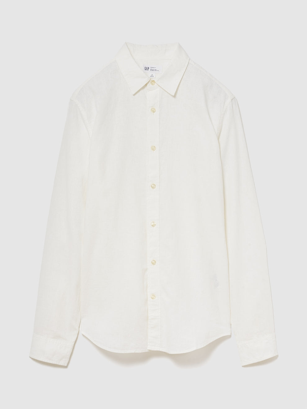 Linen-Blend Shirt in Standard Fit - new off white
