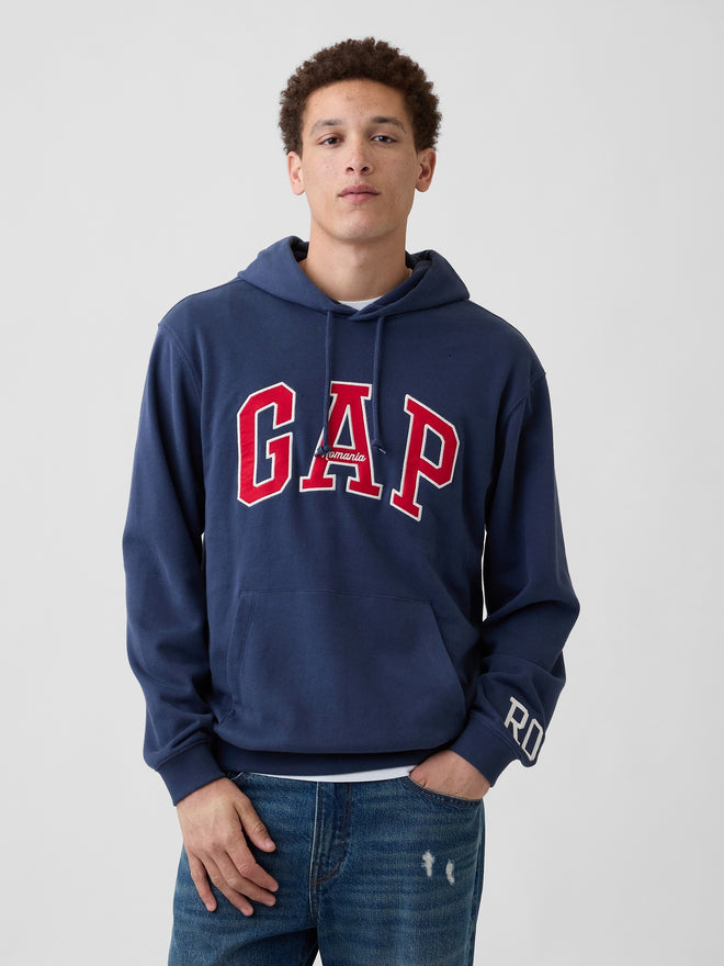 VintageSoft Romania Logo Hoodie - vintage navy