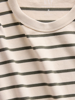 Adult Heavyweight Relaxed T-Shirt - GREEN STRIPE