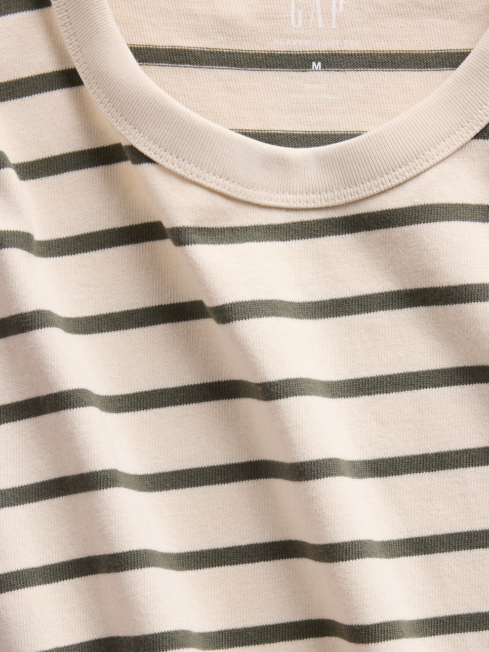 Adult Heavyweight Relaxed T-Shirt - GREEN STRIPE