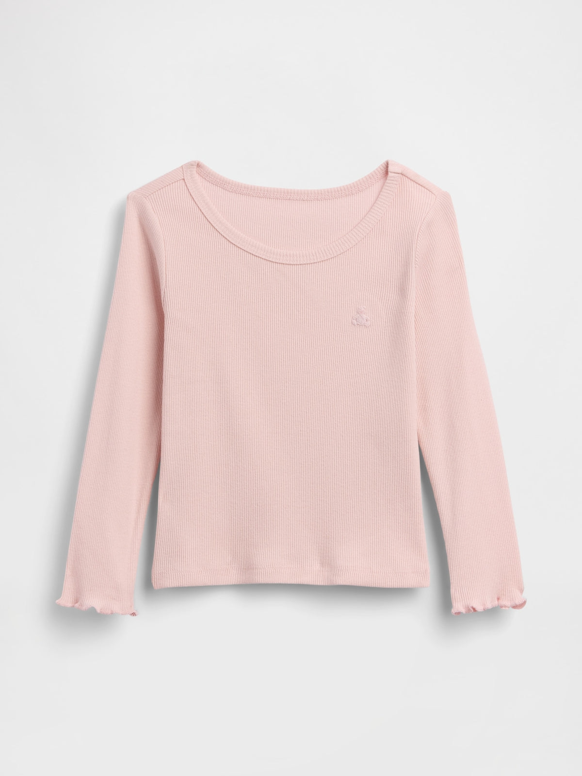 Gap Baby & Toddler Mix & Match Rib T-Shirt in Misty rose, product-only front view