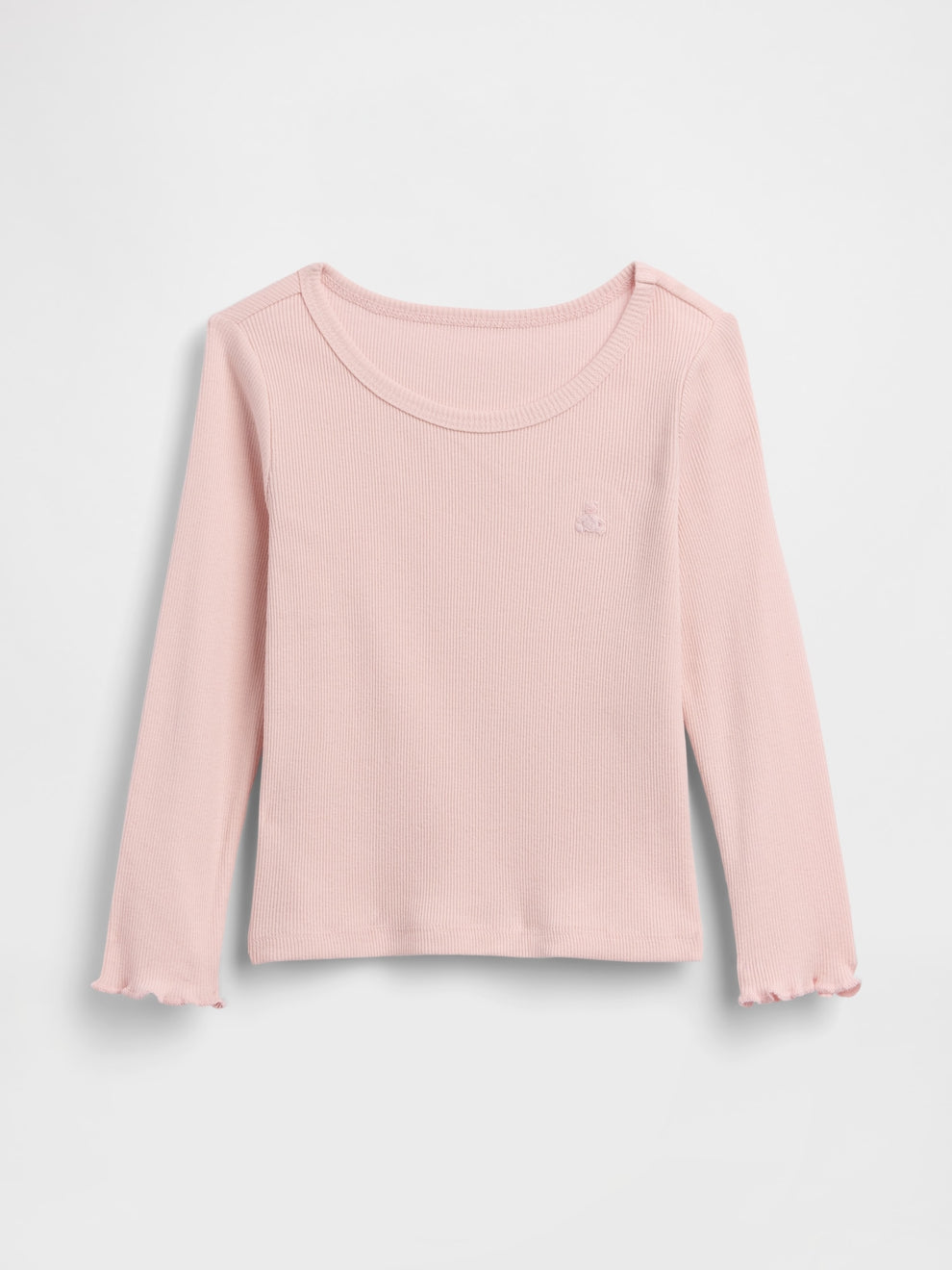 Gap Baby & Toddler Mix & Match Rib T-Shirt in Misty rose, product-only front view