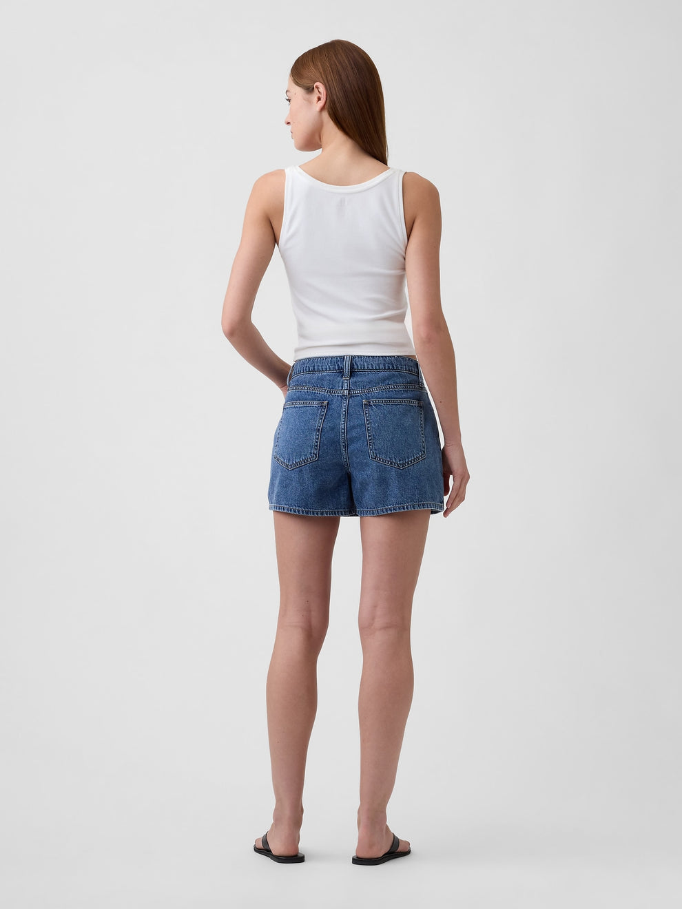 Denim Mini Skort - Medium indigo