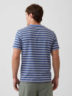 Everyday Soft Stripe Crewneck T-Shirt - Blue chill