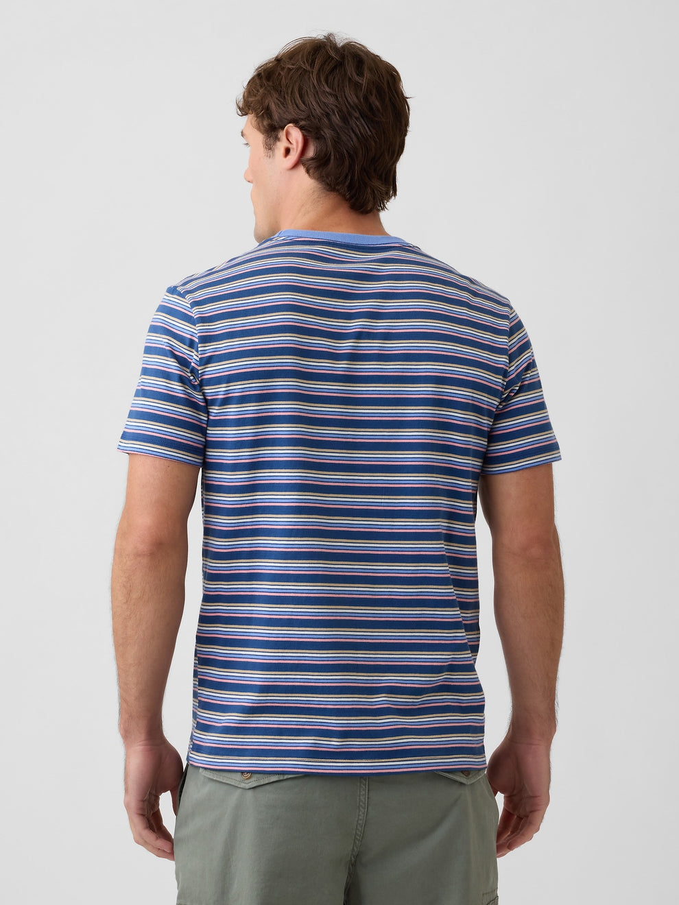 Everyday Soft Stripe Crewneck T-Shirt - Blue chill