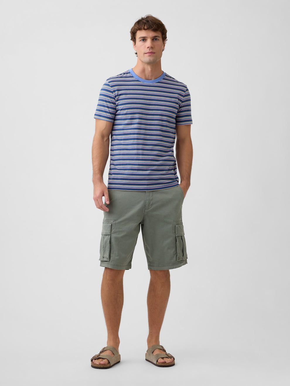 Everyday Soft Stripe Crewneck T-Shirt - Blue chill