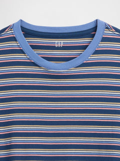 Everyday Soft Stripe Crewneck T-Shirt - Blue chill