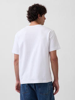 Adult Heavyweight Relaxed Logo T-Shirt - Optic white