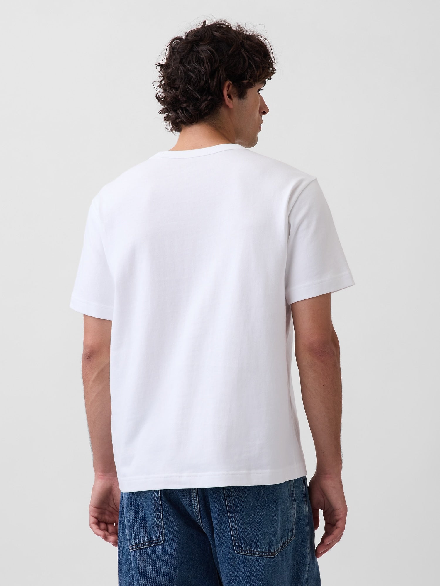 Adult Heavyweight Relaxed Logo T-Shirt - Optic white