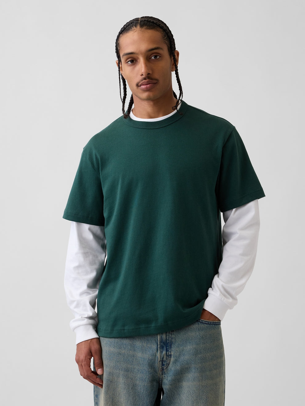 Adult Heavyweight Relaxed T-Shirt - Deep hunter green