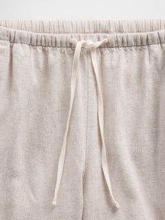 Linen-Blend Easy Wide-Leg Pants - Flax beige