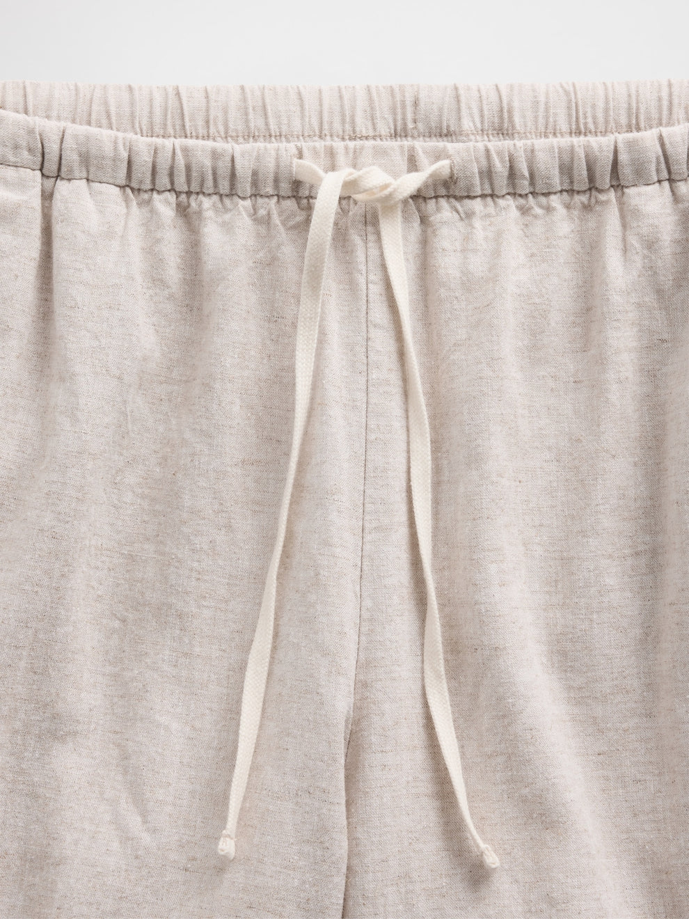 Linen-Blend Easy Wide-Leg Pants - Flax beige