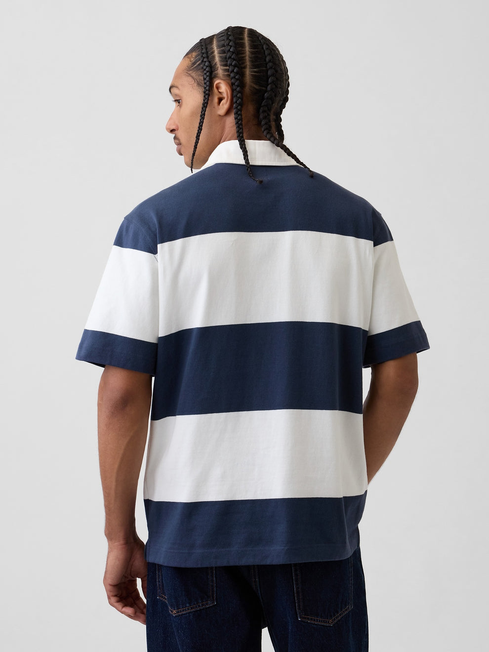 Relaxed Gap Logo Rugby Shirt - vintage navy