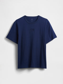 Adult Heavyweight Relaxed Logo T-Shirt - vintage navy