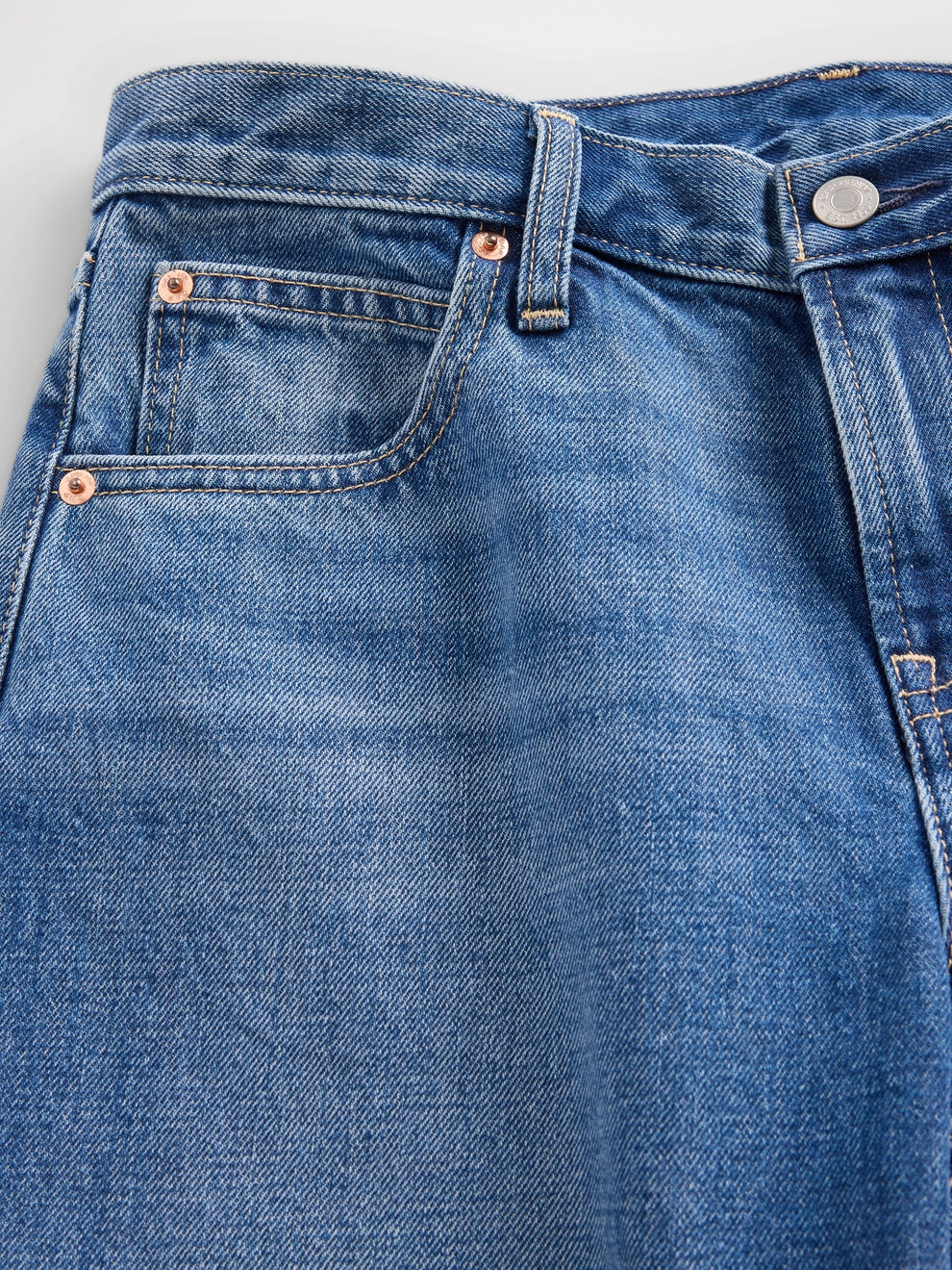 Low Rise Barrel Jeans - Medium indigo