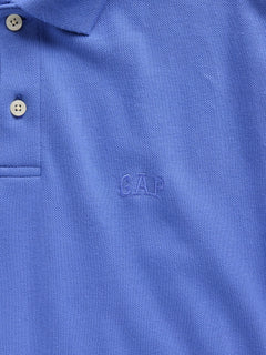 Gap Logo Pique Polo Shirt - CABANA BLUE 602