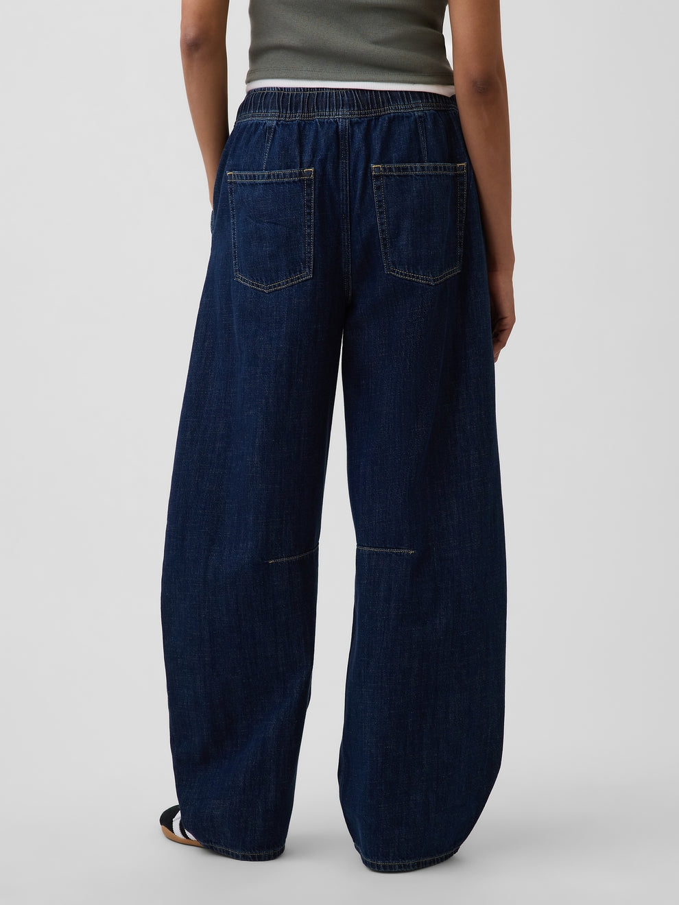 Mid Rise Easy Horseshoe Jeans - Dark indigo
