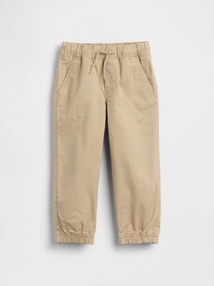Gap Baby & Toddler Pull-On Everyday Joggers in Iconic khaki, product-only front view