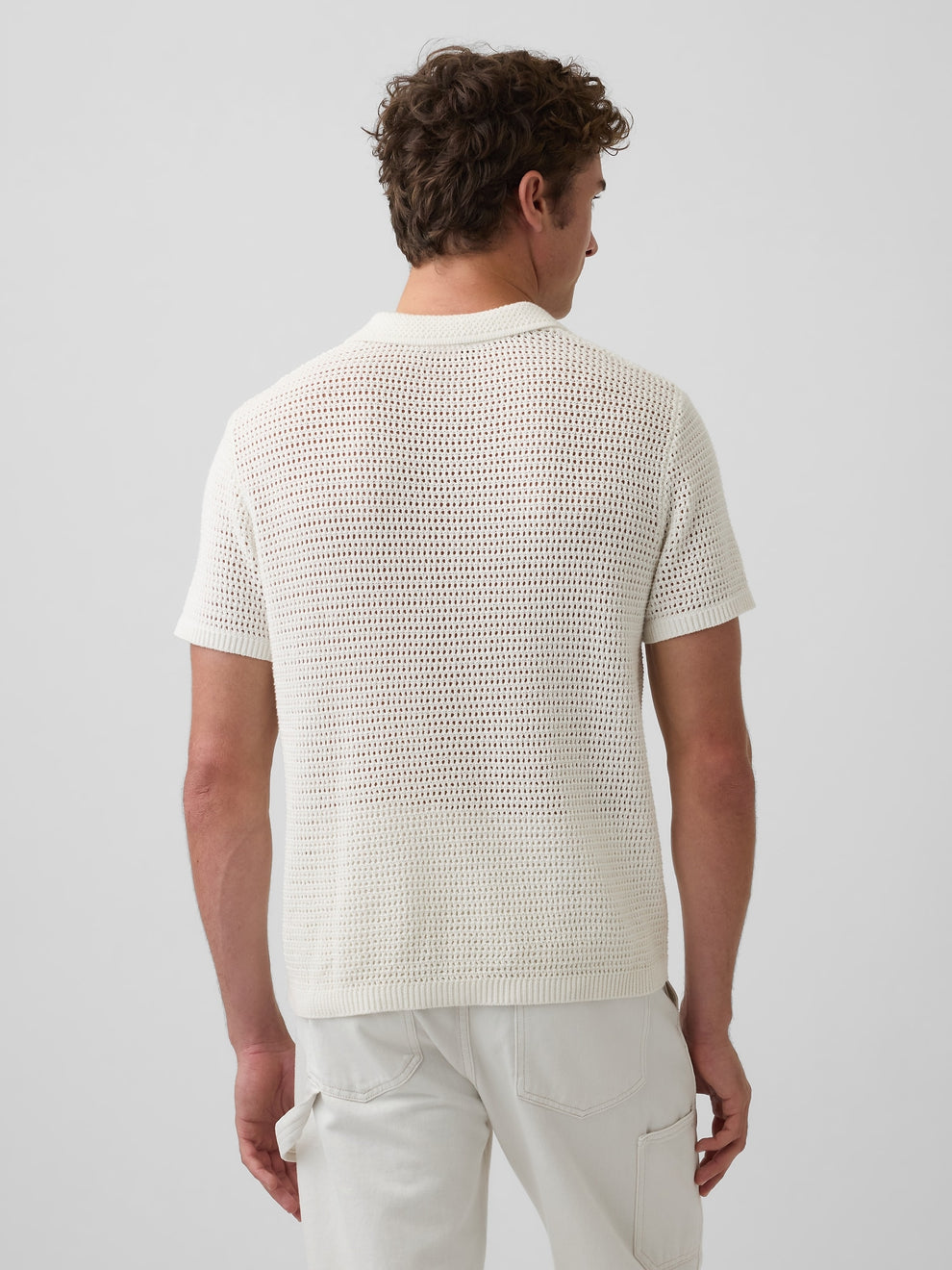 Mesh Polo Sweater - SS RELAXED JC:968NOW1