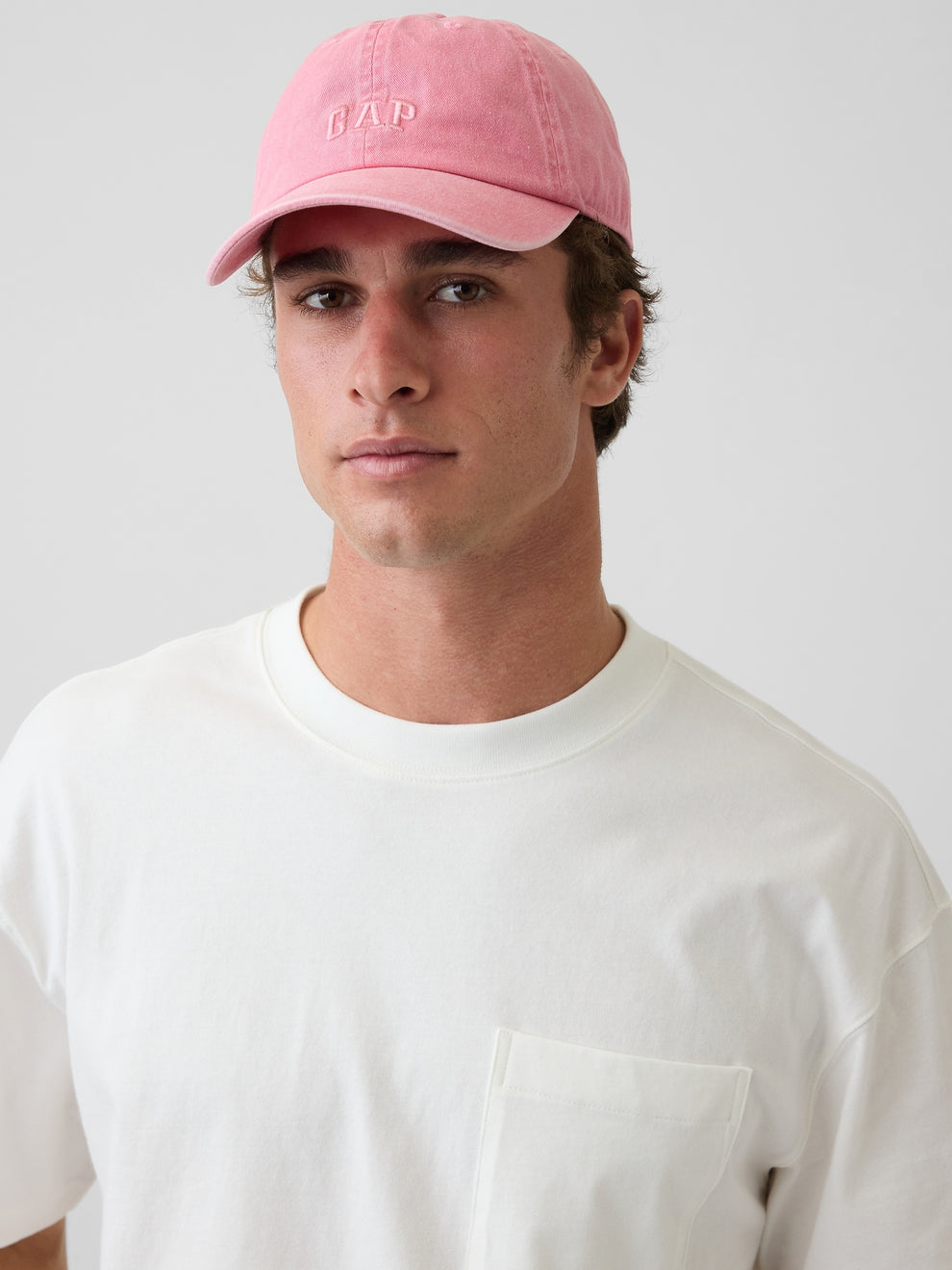 Washed Logo Baseball Hat - Elle pink