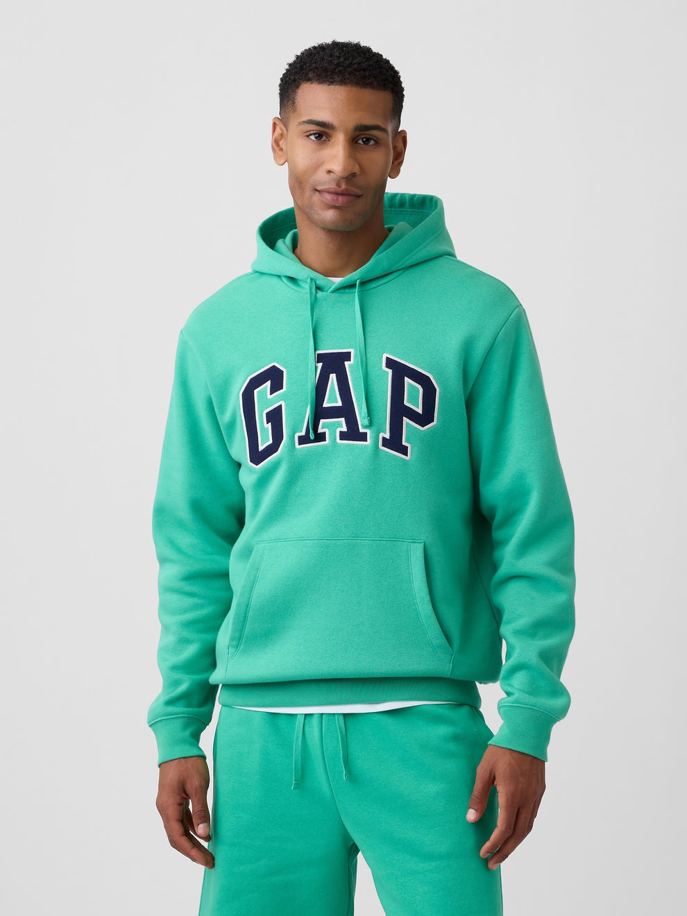 Relaxed Gap Logo Hoodie - Bright meadow green
