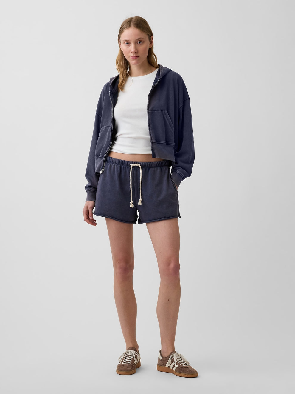 3.5" VintageSoft Terry Relaxed Sweat Shorts - Tapestry navy blue wash