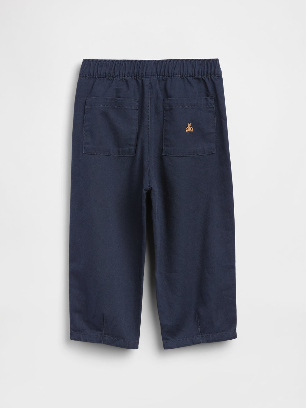 Gap Baby & Toddler UltraSoft Pull-On Stripe Barrel Pants in Vintage navy, product-only back view