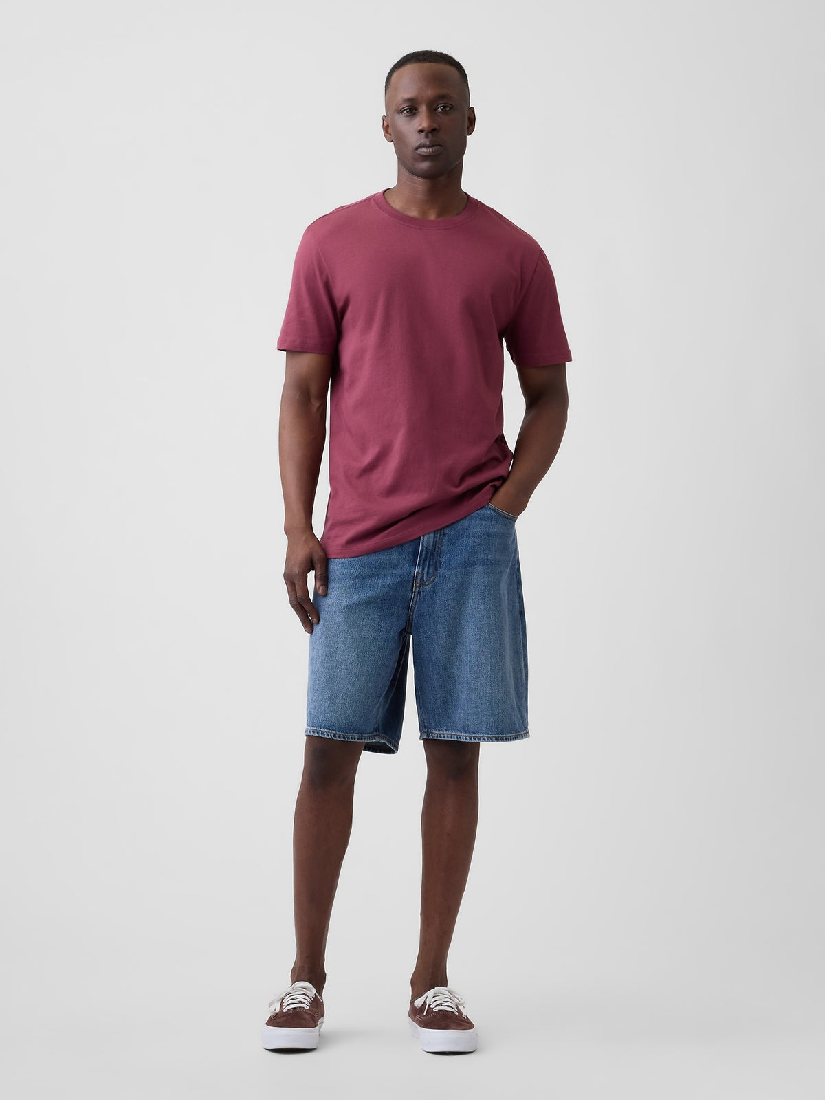 Everyday Soft Crewneck T-Shirt - PLUM HEATHER 669