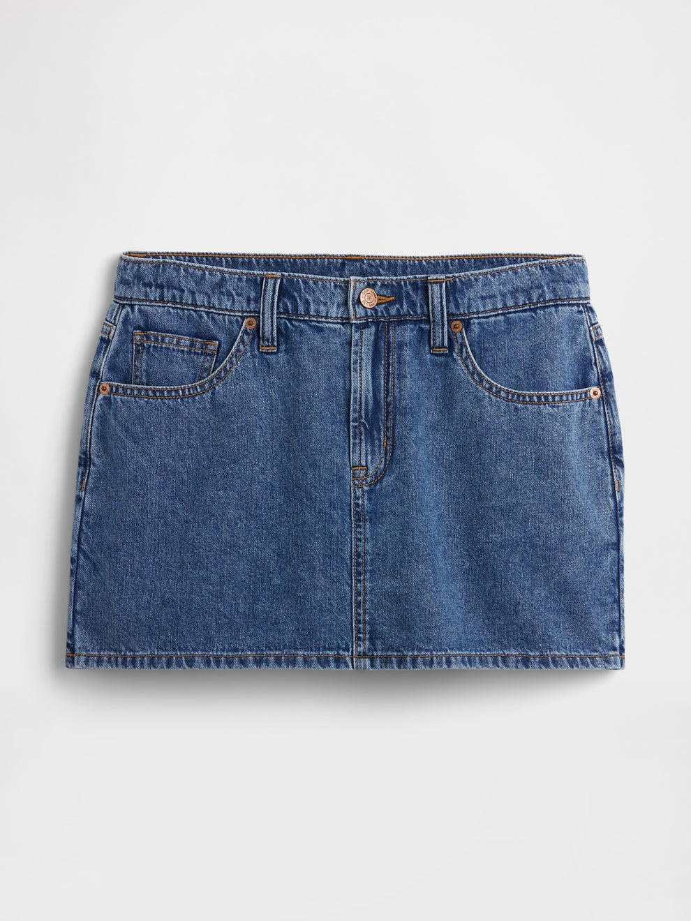 Denim Mini Skort - Medium indigo