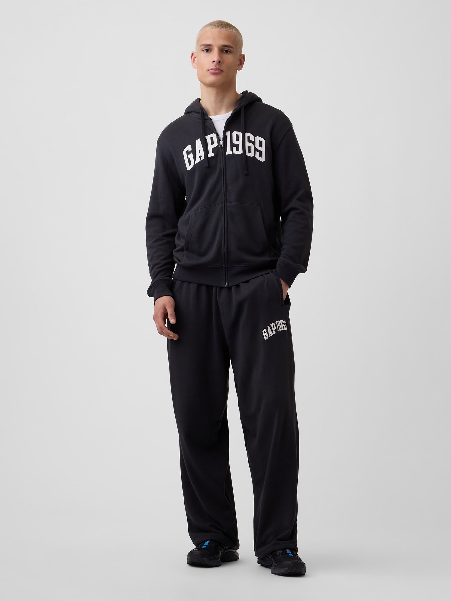 French Terry Baggy Gap 1969 Logo Sweat Pants - moonless night