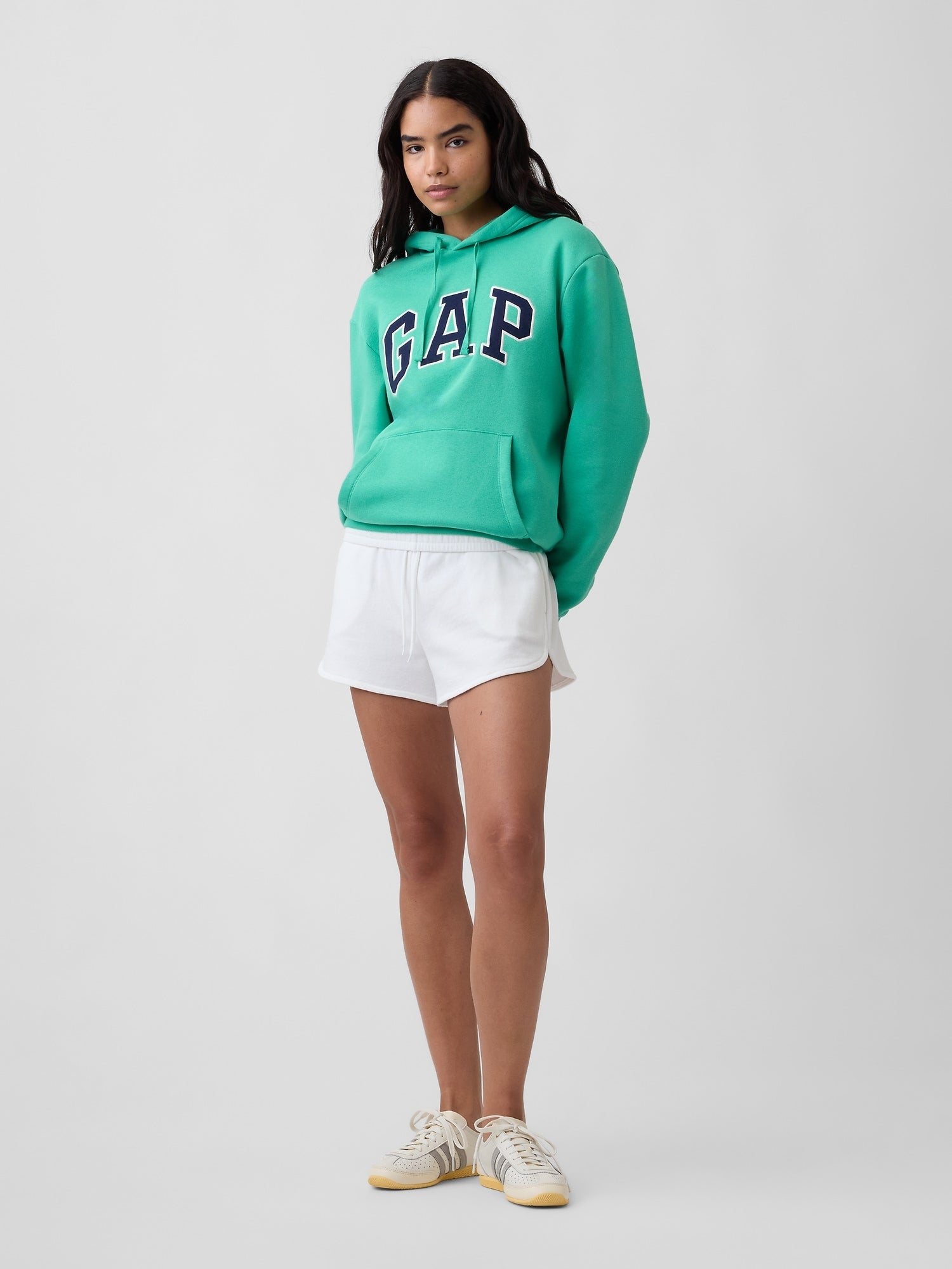 Relaxed Gap Logo Hoodie - Bright meadow green