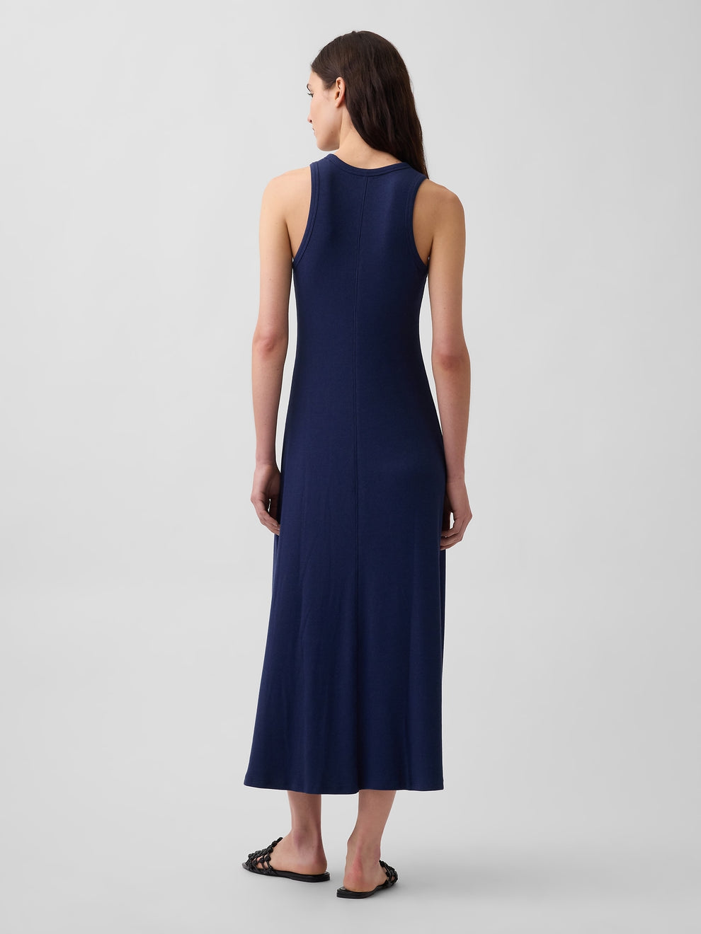 Modern Rib Shelf-Bra Maxi Dress - Mariner navy blue