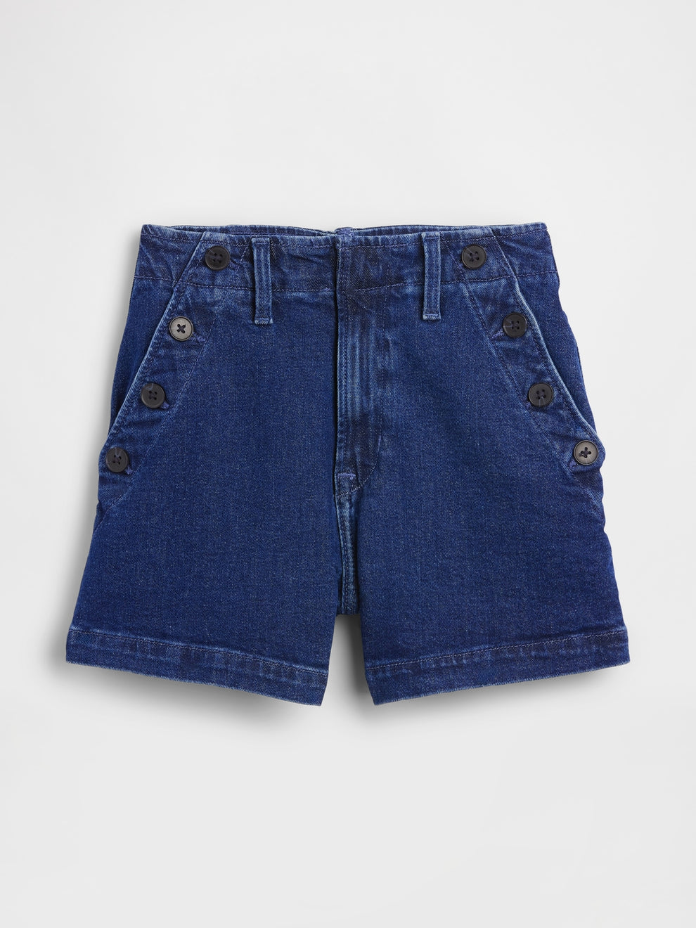 3.5" High Rise Sailor Relaxed Straight Denim Shorts - Dark wash