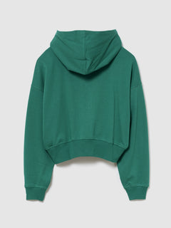French Terry Oversized Gap Logo Zip Hoodie - BAIZE GREEN 421