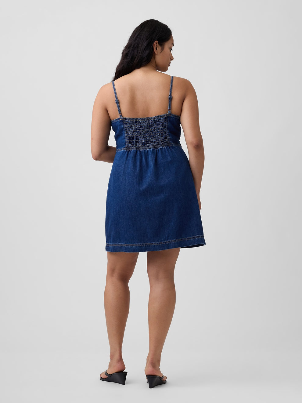 Denim Mini Dress - Medium wash